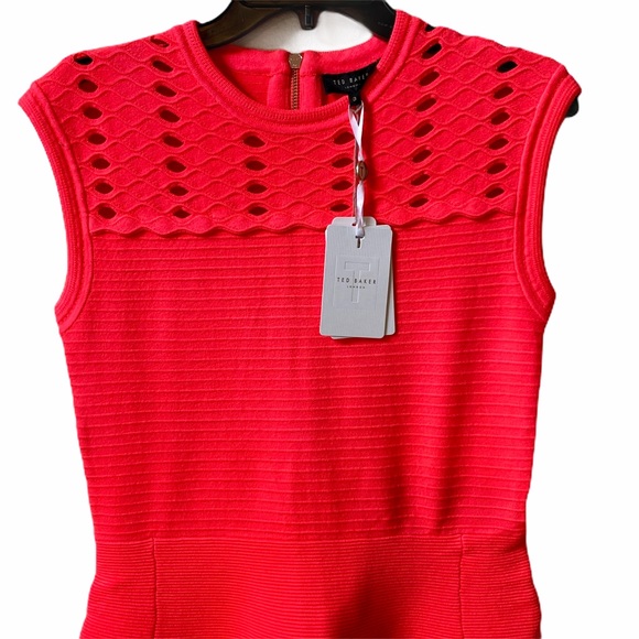 Ted Baker Zaralie Jacquard Panel Fit & flair Dress - Picture 4 of 7